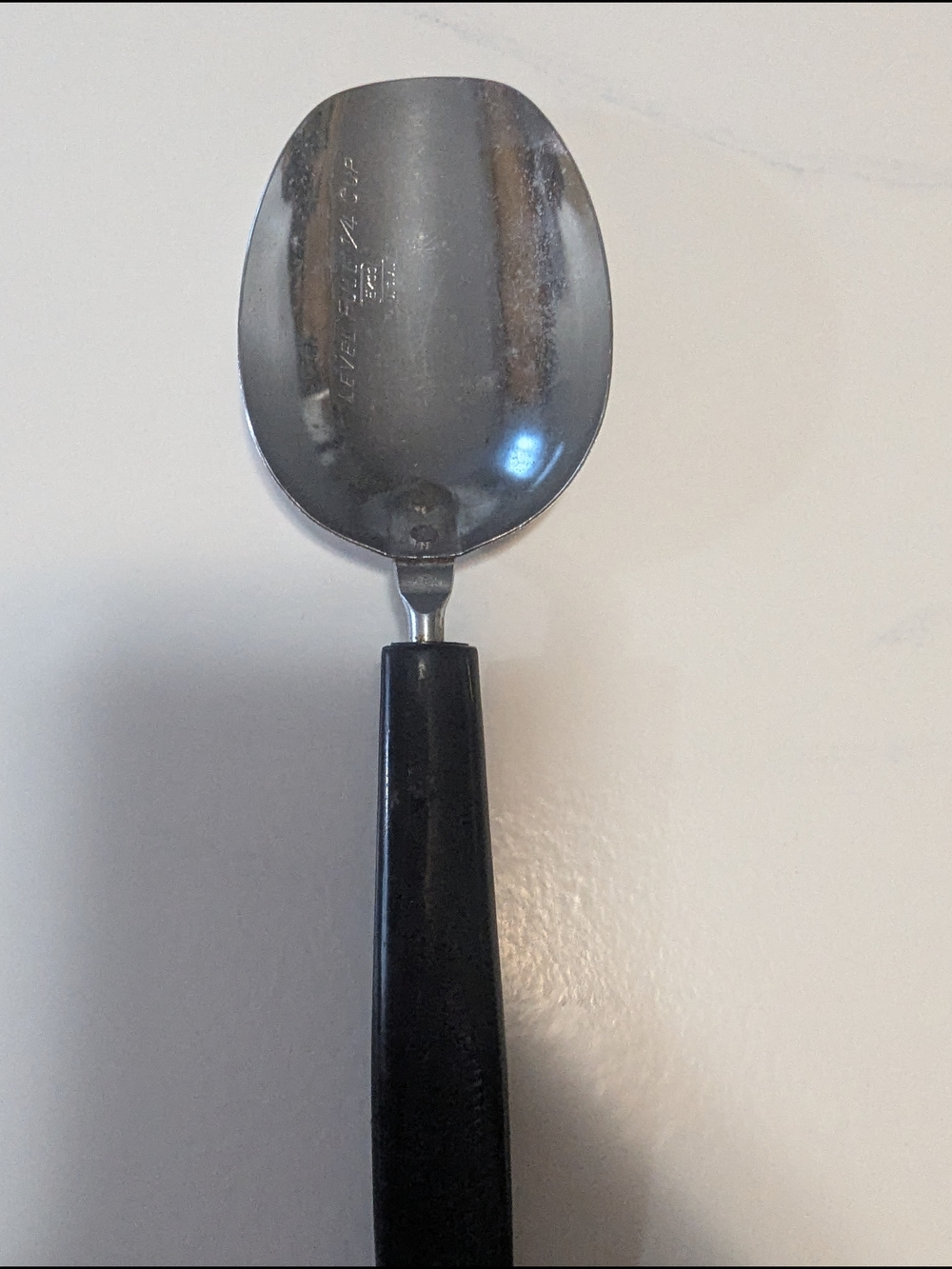 Vintage Mid Century EKCO USA Level Full 1/4 Cup Flour Sugar Scoop Utensil